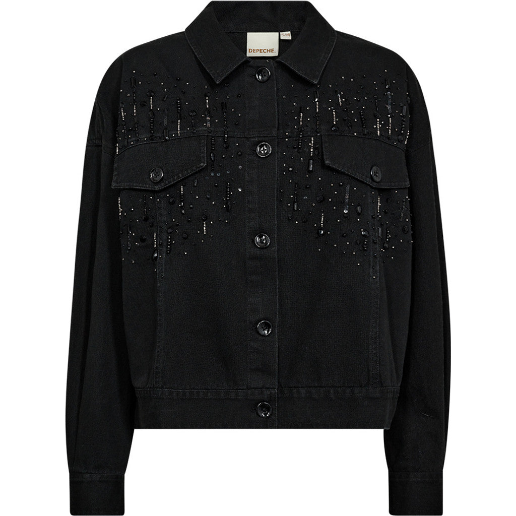 Janet jacket with beautiful details / 100280 - Black – DEPECHE