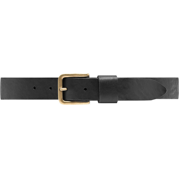 DEPECHE Timeless jeans belt in delicious leather quality Belts 154 Black/Brass