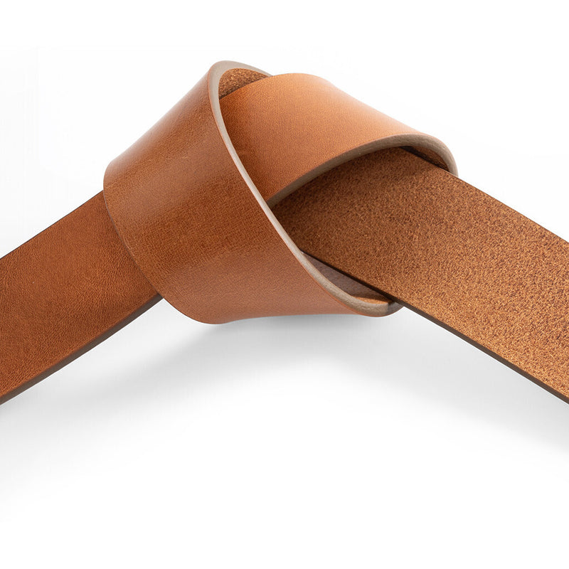 DEPECHE Classy belt in soft leather Belts 014 Cognac
