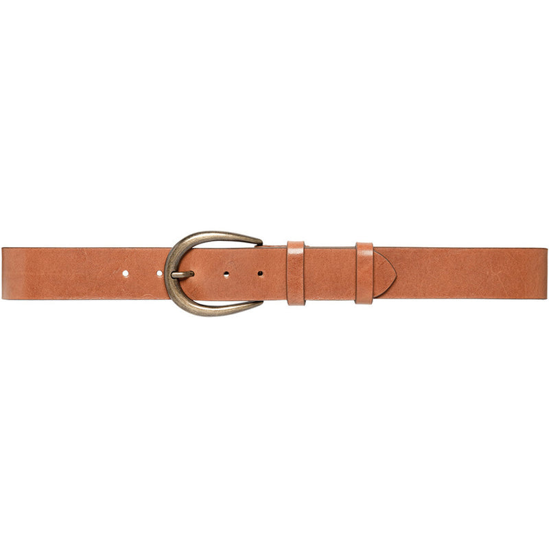 DEPECHE Classy belt in soft leather Belts 014 Cognac