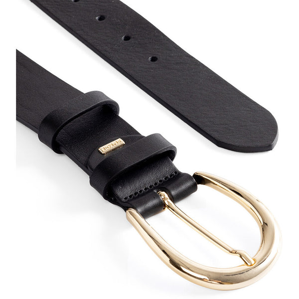 DEPECHE Classy belt in soft leather Belts 099 Black (Nero)