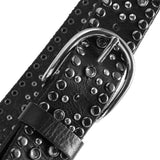 DEPECHE Jeans belt decorated with cool studs Belts 099 Black (Nero)