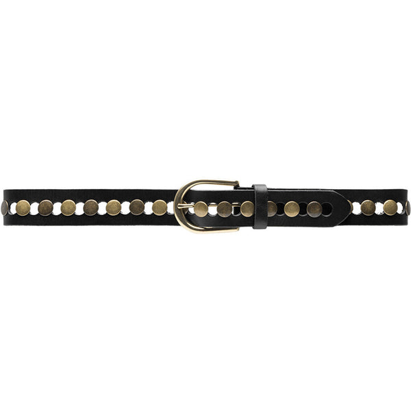 DEPECHE Jeans belt decorated with studs Belts 099 Black (Nero)