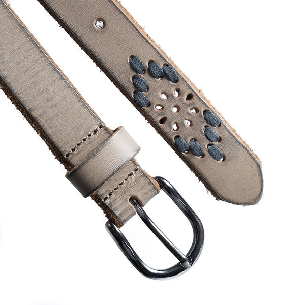 DEPECHE Jeans belt with beautiful details Belts 020 Taupe (visione)