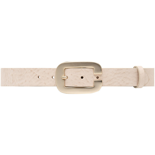 DEPECHE Jeans leather belt with pretty buckle Belts 011 Sand