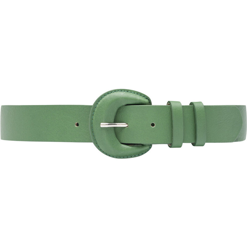 DEPECHE Jenas leather belt with large buckle Belts 182 Greenery