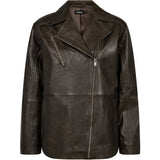 Depeche leather wear Jila Biker Blaze Jacket 054 Khaki