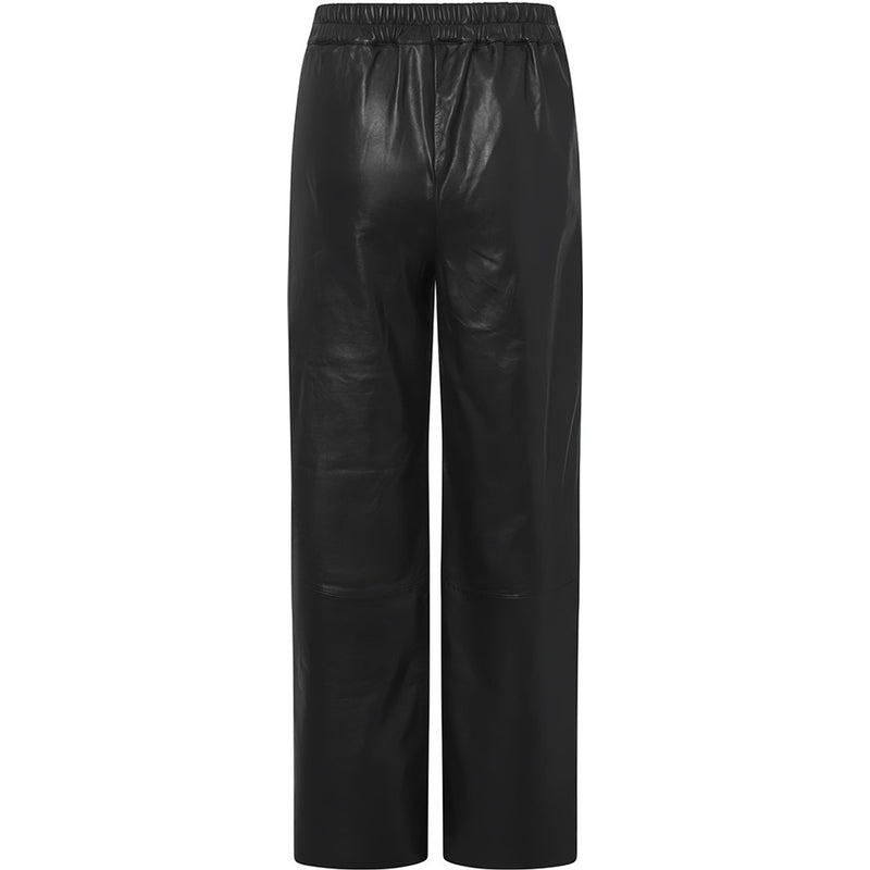 Depeche leather wear Julia HW Pants Full Length Pants 099 Black (Nero)