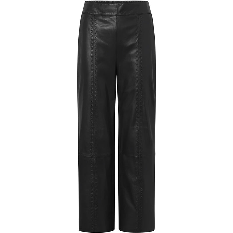 Depeche leather wear Julia HW Pants Full Length Pants 099 Black (Nero)