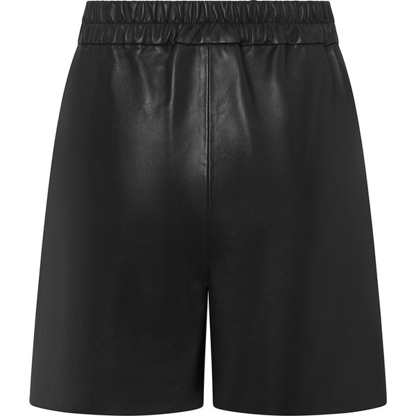 Depeche leather wear Julia leather shorts Shorts 099 Black (Nero)