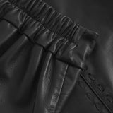 Depeche leather wear Julia leather shorts Shorts 099 Black (Nero)