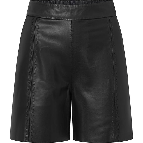 Depeche leather wear Julia leather shorts Shorts 099 Black (Nero)