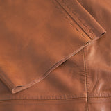 Depeche leather wear Julia short sleeve leather shirt Shirts 005 Vintage cognac