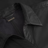Depeche leather wear Julia short sleeve leather shirt Shirts 099 Black (Nero)