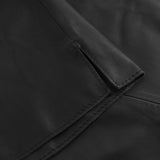 Depeche leather wear Julia short sleeve leather shirt Shirts 099 Black (Nero)