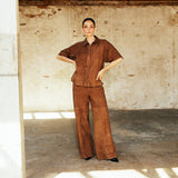 Depeche leather wear Julia suede shirt Shirts 311 Wood