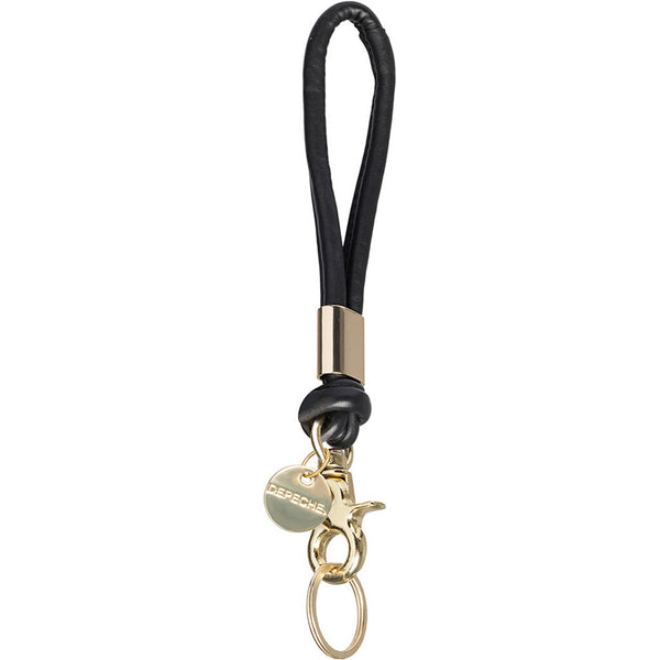 DEPECHE Keyhanger decorated with gold details Accessories 099 Black (Nero)
