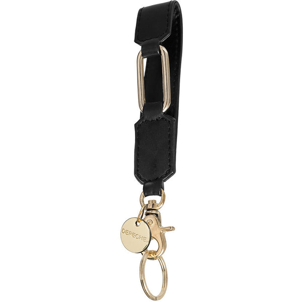 DEPECHE Keyhanger decorated with metal ring Accessories 099 Black (Nero)