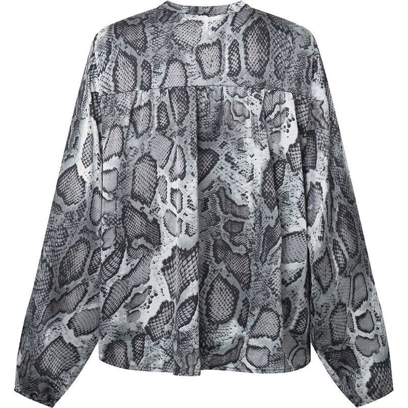 Depeche Clothing Kia blouse in snakeprint Blouse 280 Grey Snake