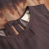Depeche Clothing Kia top in the most beautiful print Tops 269 Brown Printed