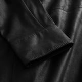 Depeche leather wear Knee-long oversize Sofia leather shirt Dresses 099 Black (Nero)