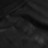 Depeche leather wear Knee-long oversize Sofia leather shirt Dresses 099 Black (Nero)