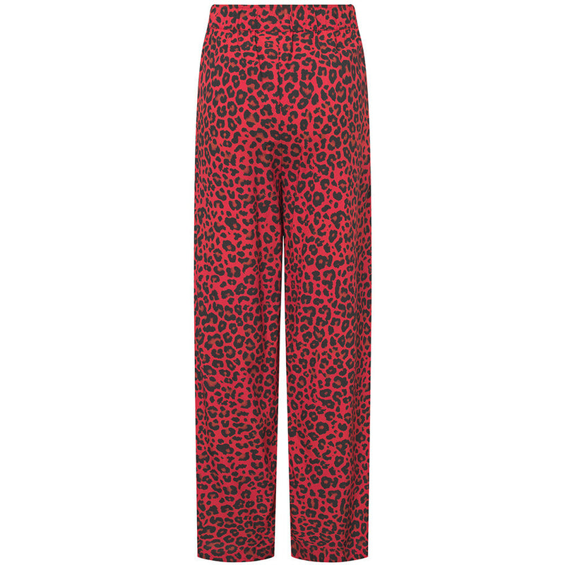Depeche Clothing Kylie pants in red leopard print Pants 277 Red Animal Print