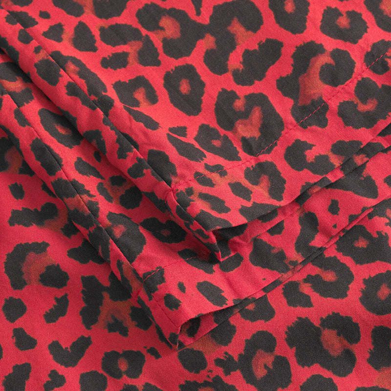 Depeche Clothing Kylie pants in red leopard print Pants 277 Red Animal Print