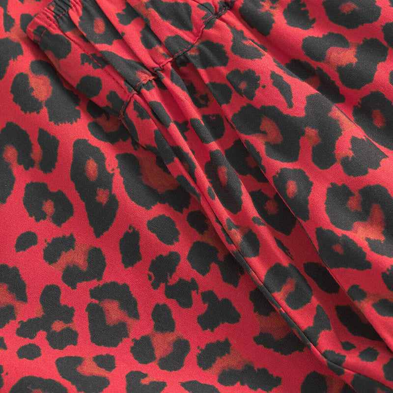 Depeche Clothing Kylie pants in red leopard print Pants 277 Red Animal Print