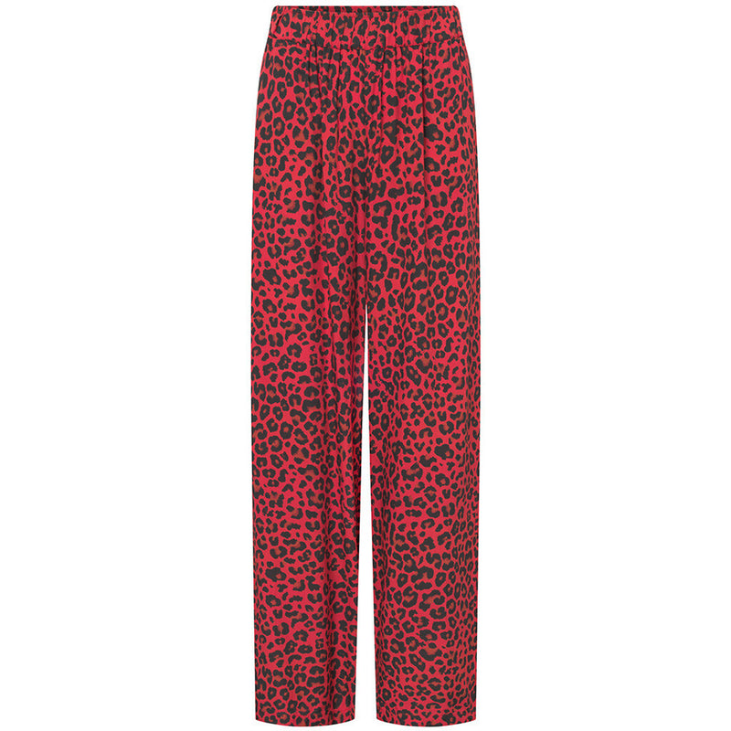 Depeche Clothing Kylie pants in red leopard print Pants 277 Red Animal Print
