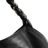 DEPECHE Læder shopper taske med håndstrop i læder og metal Shopper 099 Black (Nero)