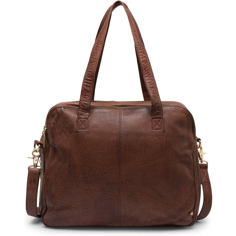 DEPECHE Large workbag in soft leather Shoulderbag / Handbag 133 Brandy