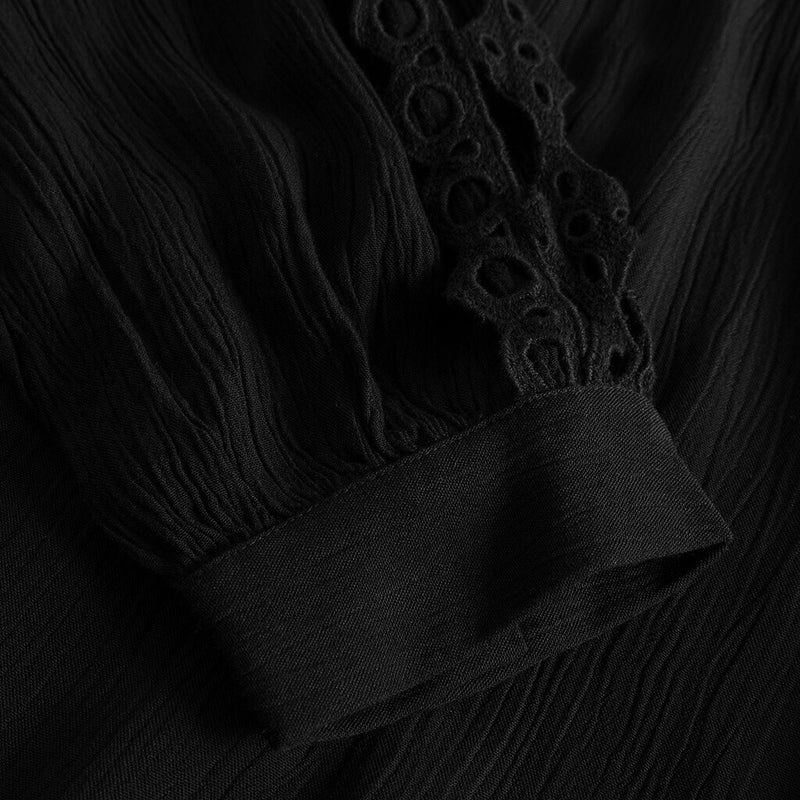Depeche Clothing Lea blouse with feminine details Blouse 099 Black (Nero)