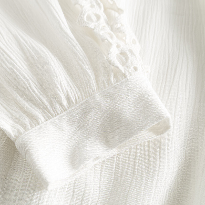 Depeche Clothing Lea blouse with feminine details Blouse 230 Off White