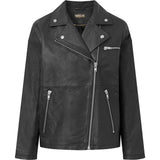 Depeche leather wear Leah biker jacket in soft and delicious leather Jackets 099 Black (Nero)