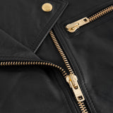 Depeche leather wear Leah biker jacket in soft and delicious leather Jackets 190 Black / Gold