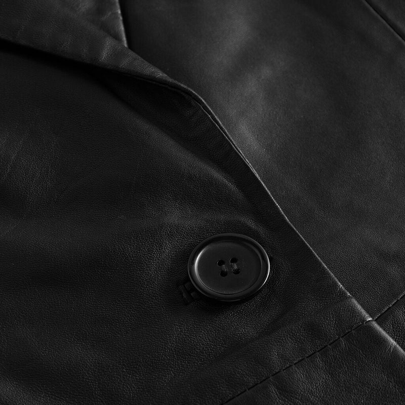 Depeche leather wear Leana timeless leather blazer Blazer 099 Black (Nero)