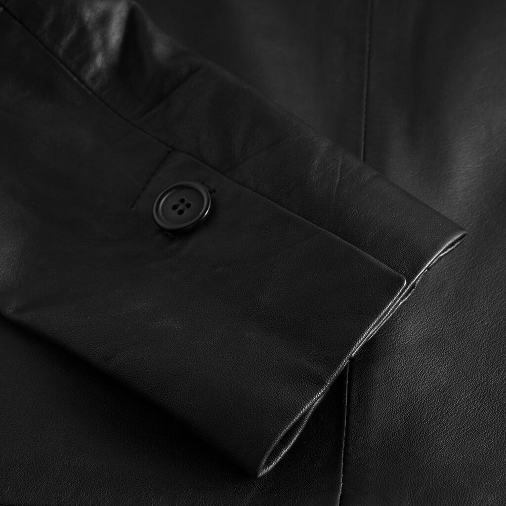 Leana timeless leather blazer / 51000 - Black – DEPECHE