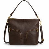 DEPECHE Leather Shopper Shopper 106 Coffee