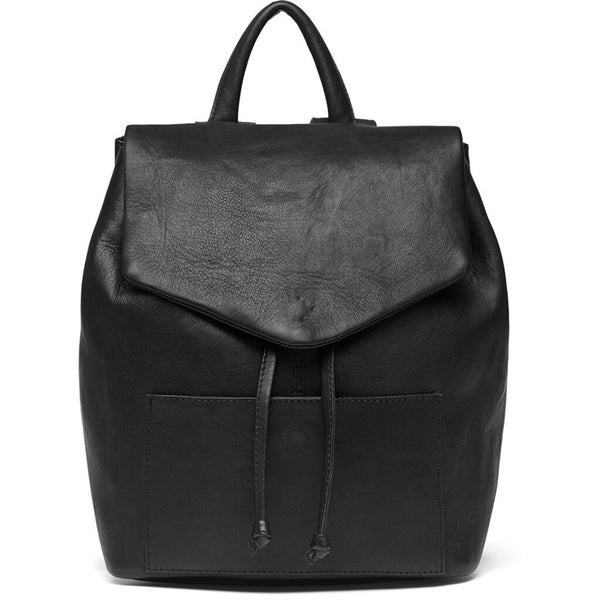 DEPECHE Leather backpack with beautiful details Backpack 099 Black (Nero)