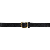 DEPECHE Leather belt Belt 142 Black Snake