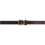 DEPECHE Leather belt Belt 340 Mocca Snake