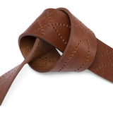 DEPECHE Leather belt with a beautiful western pattern Belts 014 Cognac