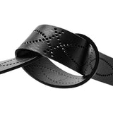 DEPECHE Leather belt with a beautiful western pattern Belts 099 Black (Nero)