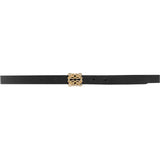 DEPECHE Leather belt with beautiful buckle Belts 099 Black (Nero)