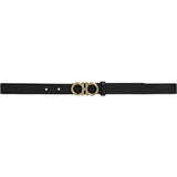 DEPECHE Leather belt with buckle Belts 190 Black / Gold