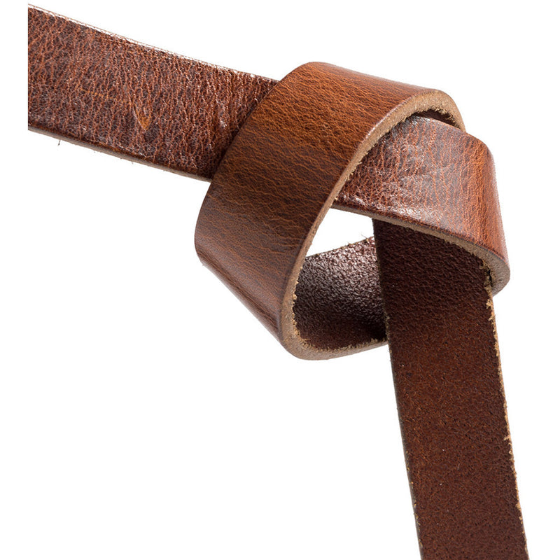 DEPECHE Leather belt with feminine buckle Belts 014 Cognac