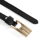 DEPECHE Leather belt with feminine buckle Belts 099 Black (Nero)