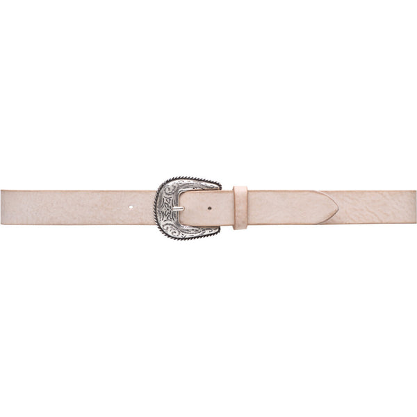 DEPECHE Leather belt with western buckle Belts 011 Sand