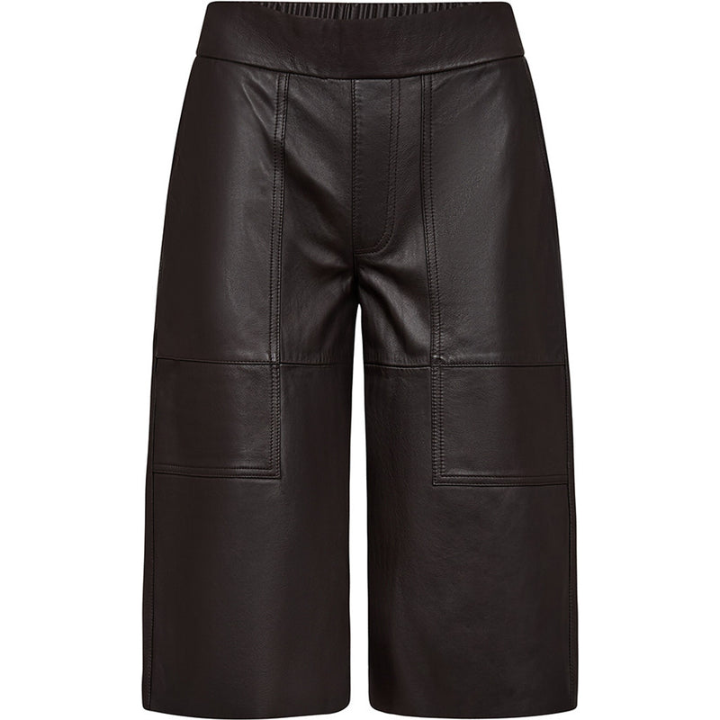 Depeche leather wear Leather bermuda shorts (HW) Shorts 008 Chocolate